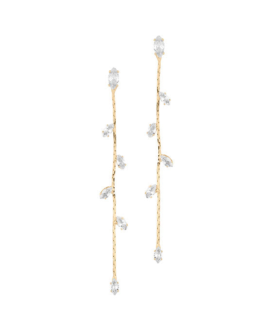 Metal w/ Rhinestone Post Earring