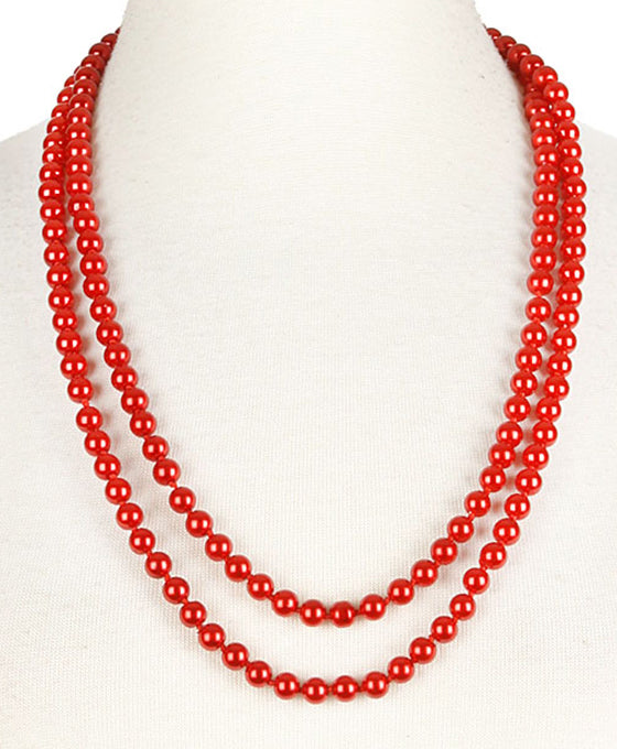 8 mm / 60 Inches Knotted Pearl Necklace