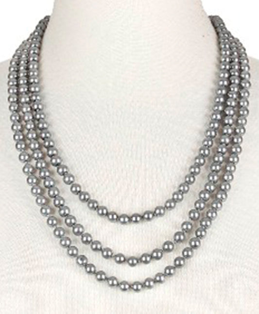 8 mm / 90 Inches Knotted Pearl Necklace