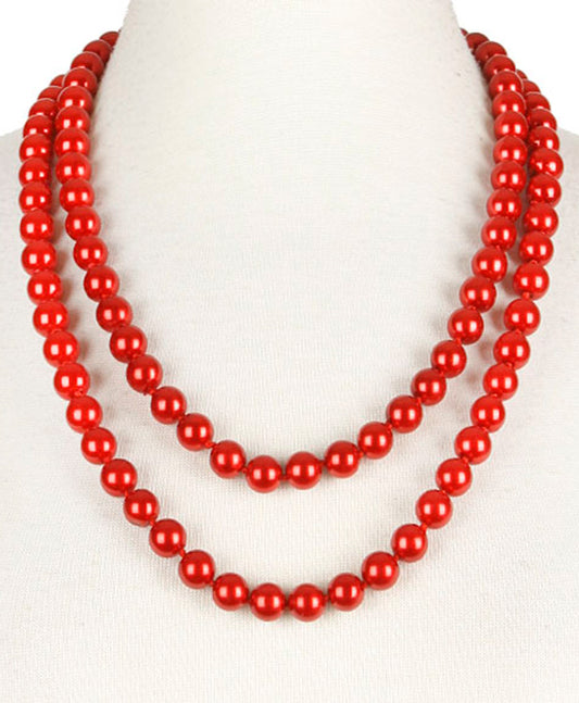 12 mm / 60 Inches Knotted Pearl Necklace