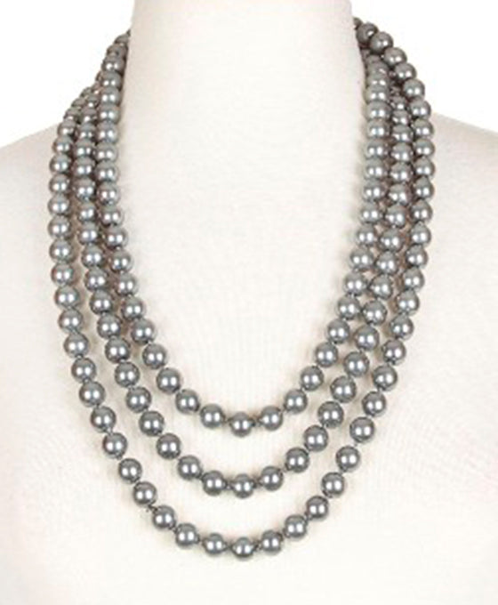 12 mm / 90 Inches Knotted Pearl Necklace