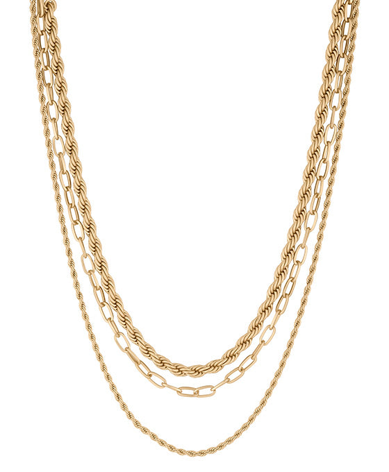 Metal 3 Layer Multiway Necklace