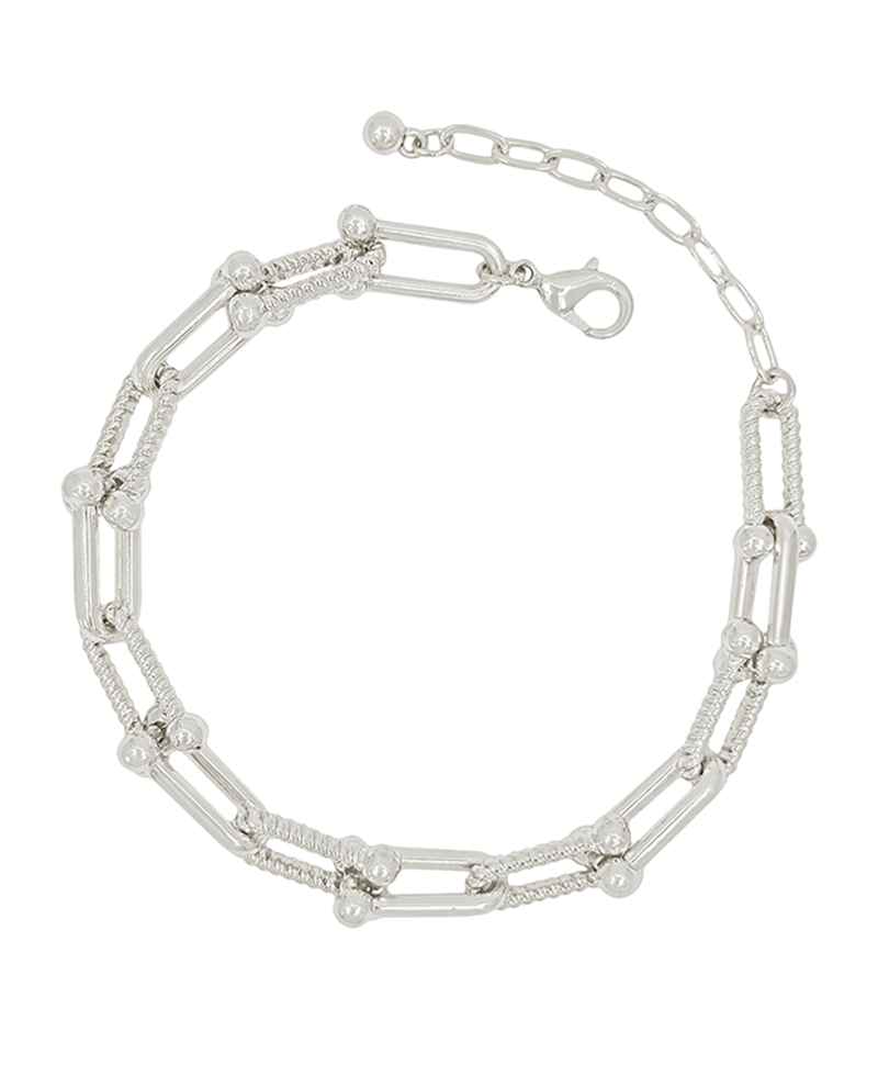 15mm Texture Metal Chain Bracelet