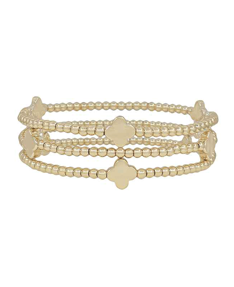 Metel Clover Accent Stretch Bracelet