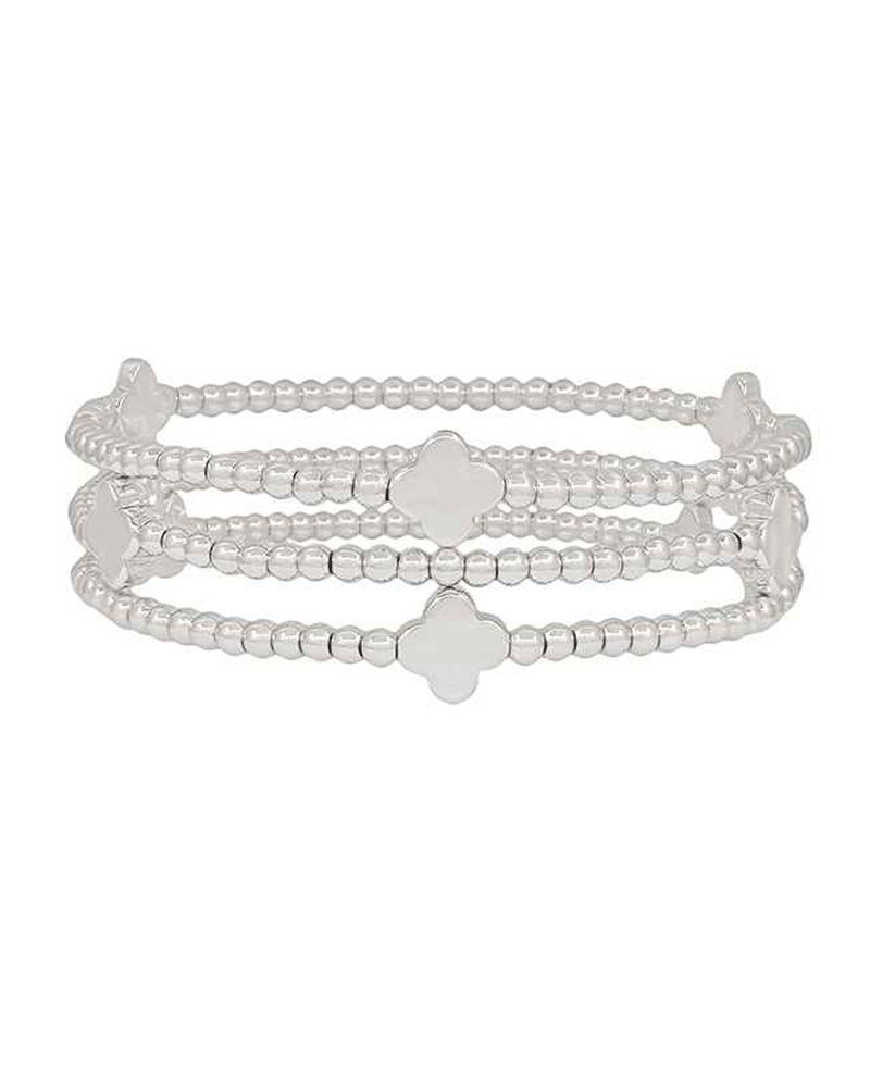 Metel Clover Accent Stretch Bracelet