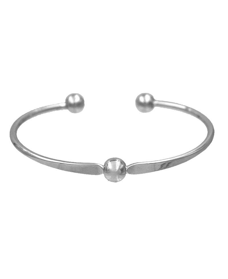 Cuff Ball End Brass Bracelet