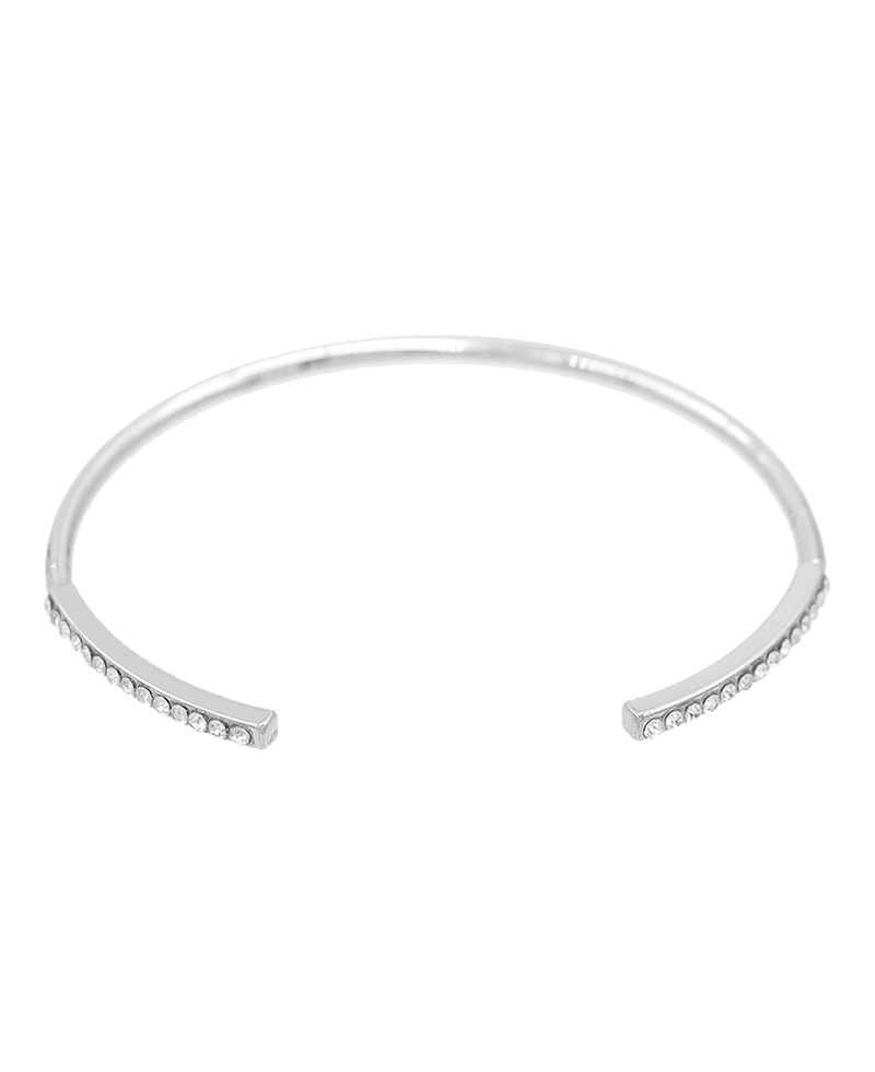 Pave End Cuff Bracelet