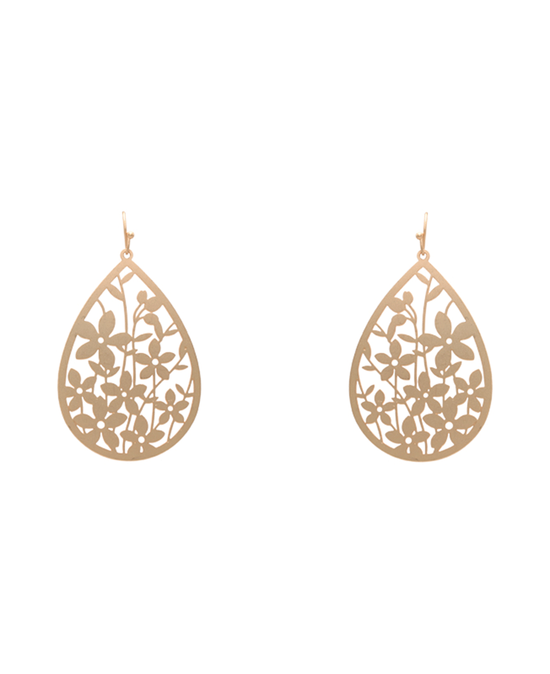 Flower Filigree Earring - 2.3"