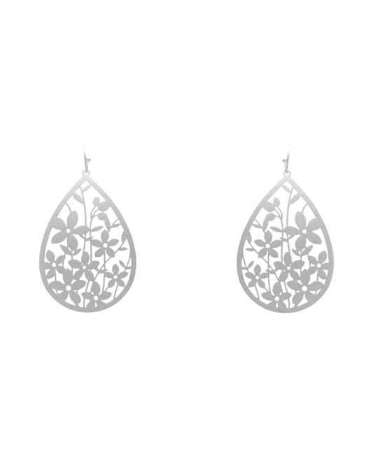 Flower Filigree Earring - 2.3"