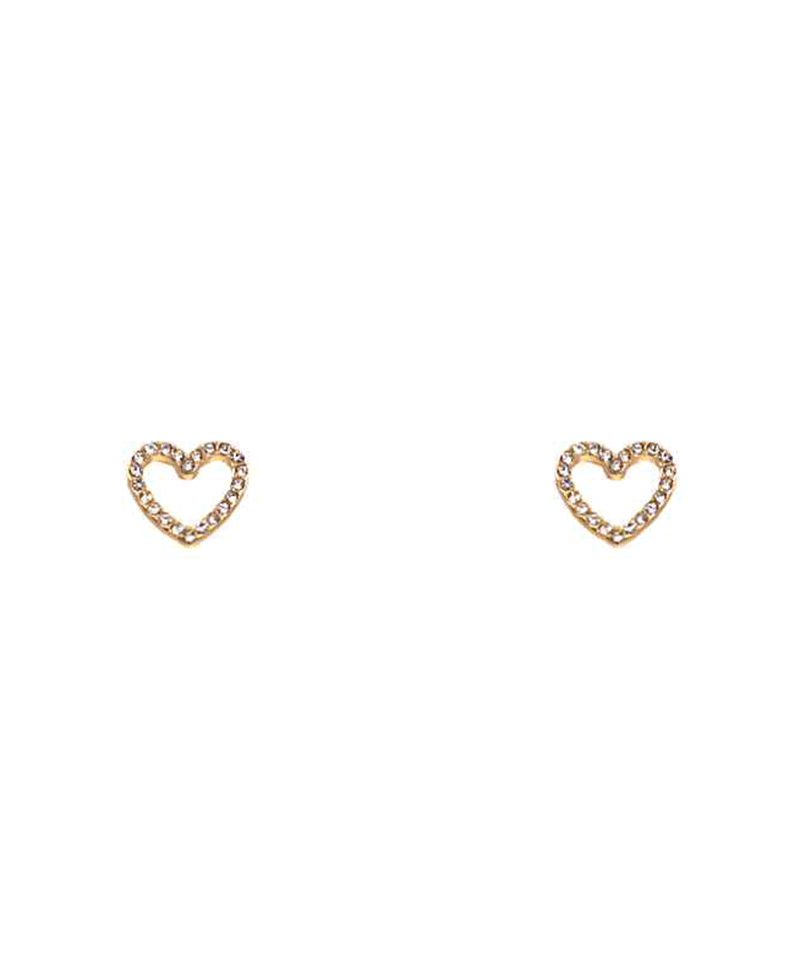 Heart Pave Stud Earring