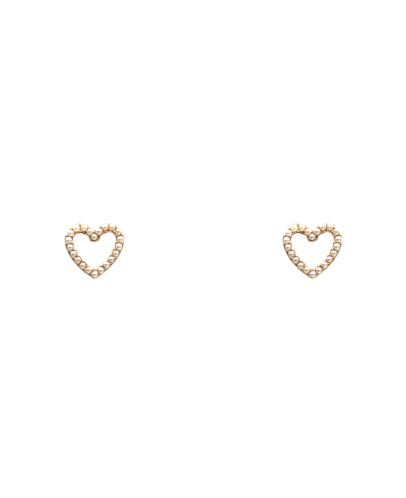 Heart Pave Stud Earring