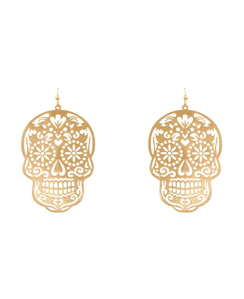 Sugar Skull Filigree Earring