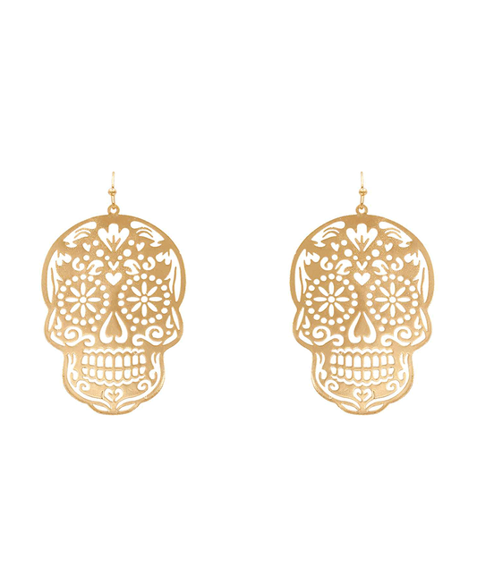 Sugar Skull Filigree Earring