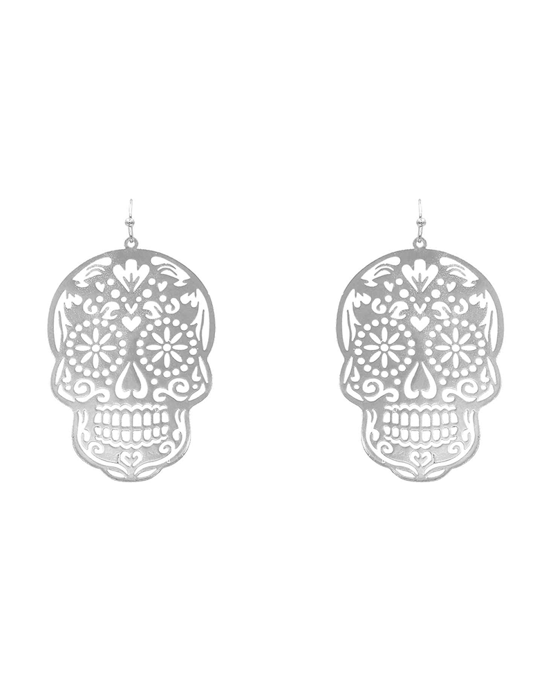 Sugar Skull Filigree Earring