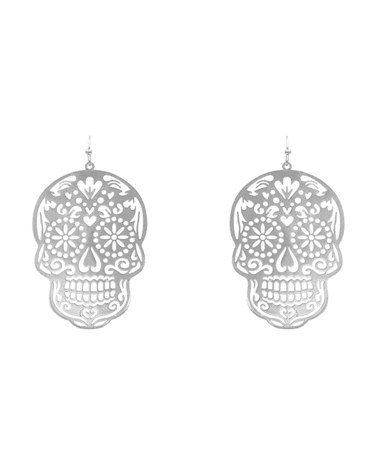 Sugar Skull Filigree Earring