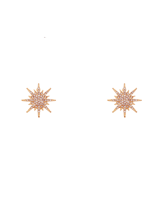 Paved Star Earring - 0.8"