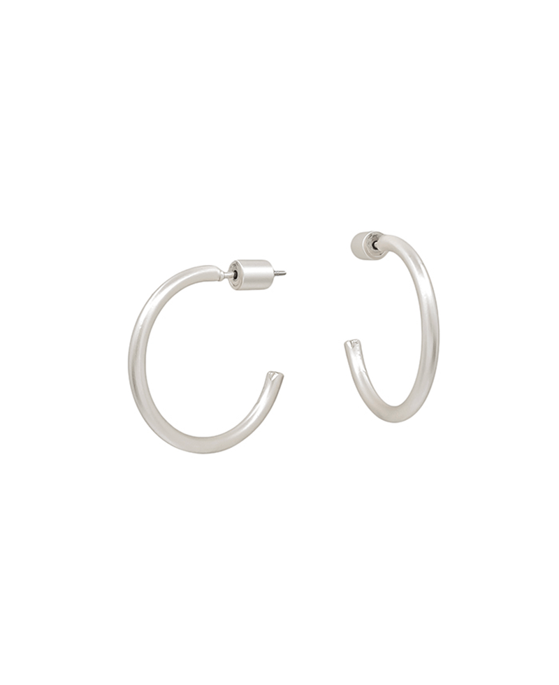 2mm Width Volumed Hoop Earring