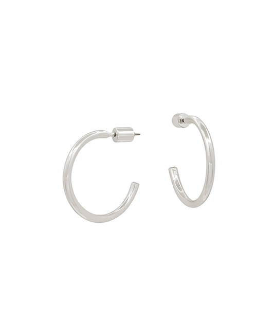 2mm Width Volumed Hoop Earring