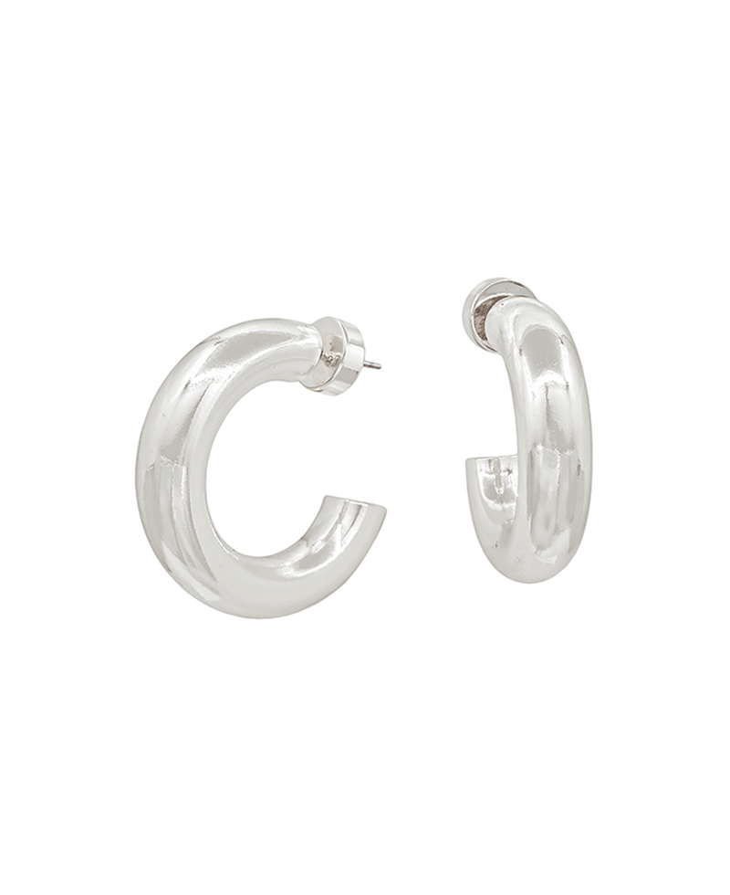 6mm Width Volumed Hoop Earring