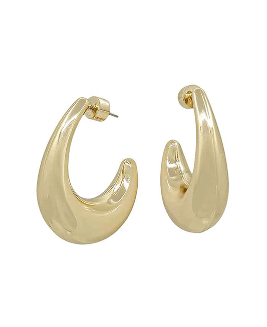 Bold Teardrop Hoop Earring - 1.5"