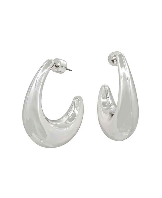 Bold Teardrop Hoop Earring - 1.5"