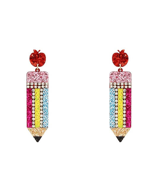 Pencil Glitter Earring