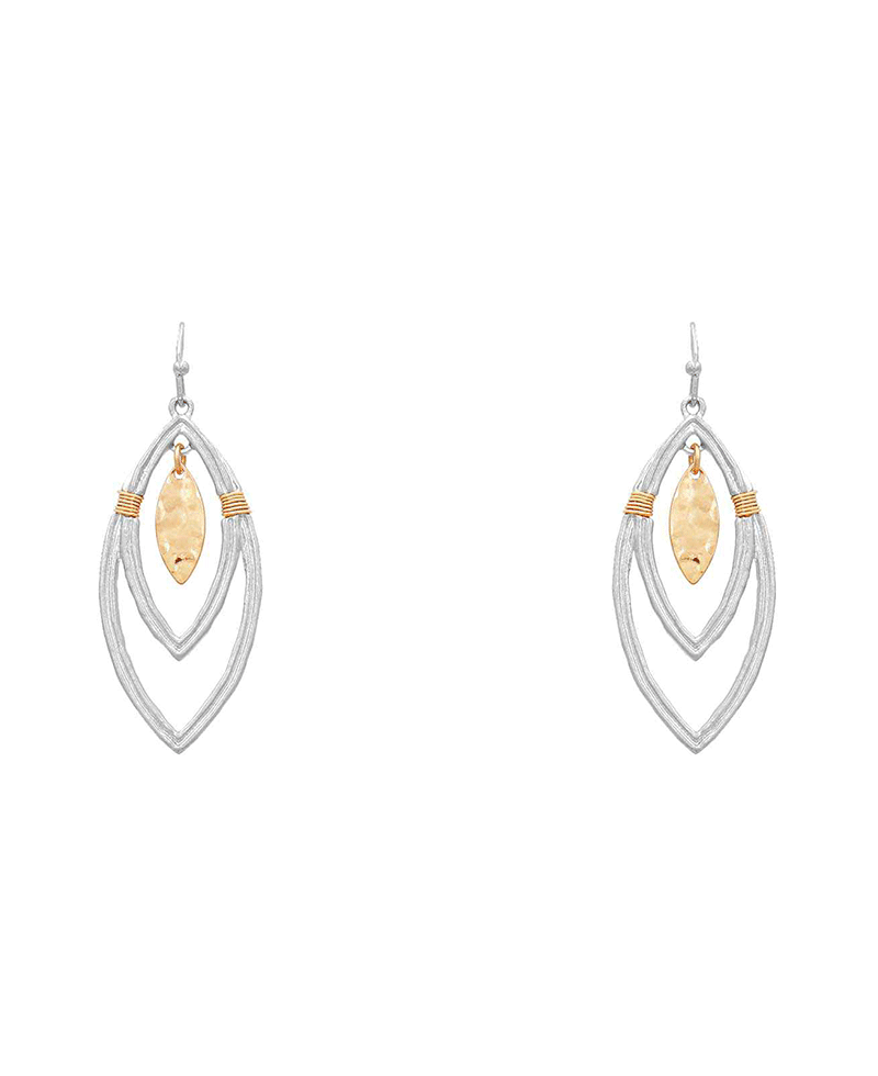 Wired Double Teardrop Earring