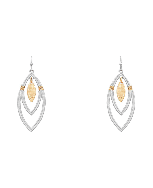 Wired Double Teardrop Earring