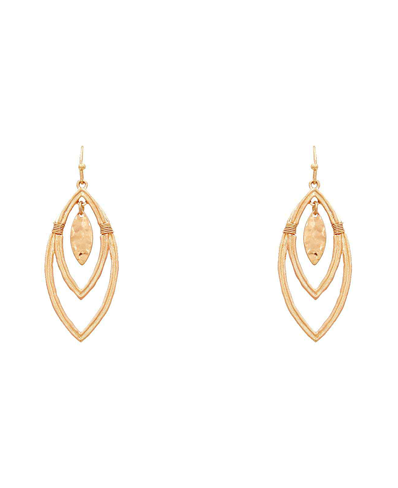 Wired Double Teardrop Earring