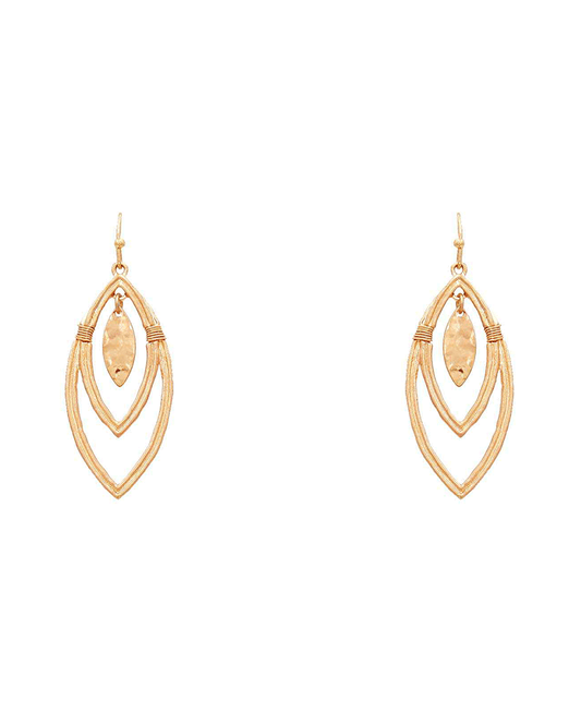 Wired Double Teardrop Earring