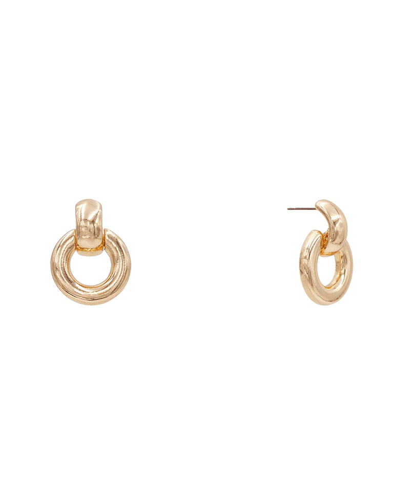 Linked Circle Post Earring - 1.1"