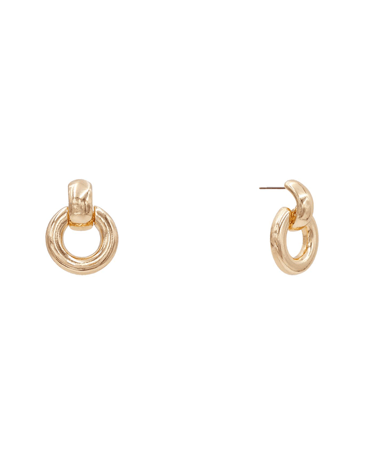 Linked Circle Post Earring - 1.1"