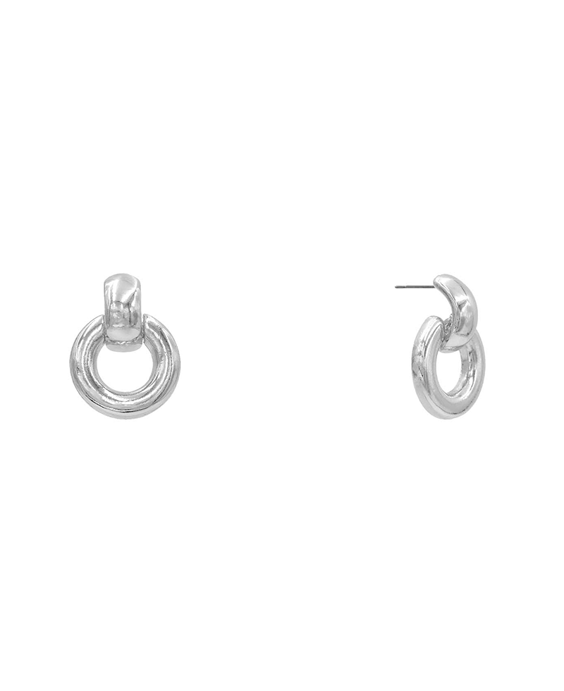 Linked Circle Post Earring - 1.1"