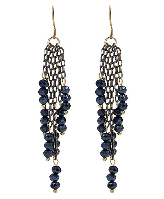 Metalic Beads & Liner Earring