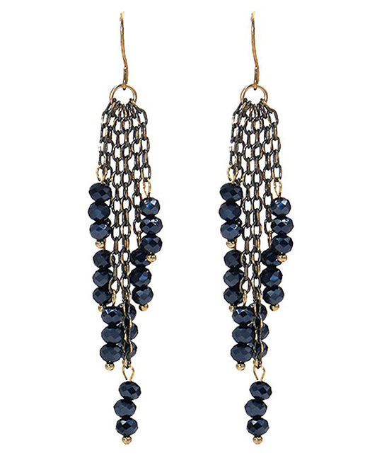 Metalic Beads & Liner Earring