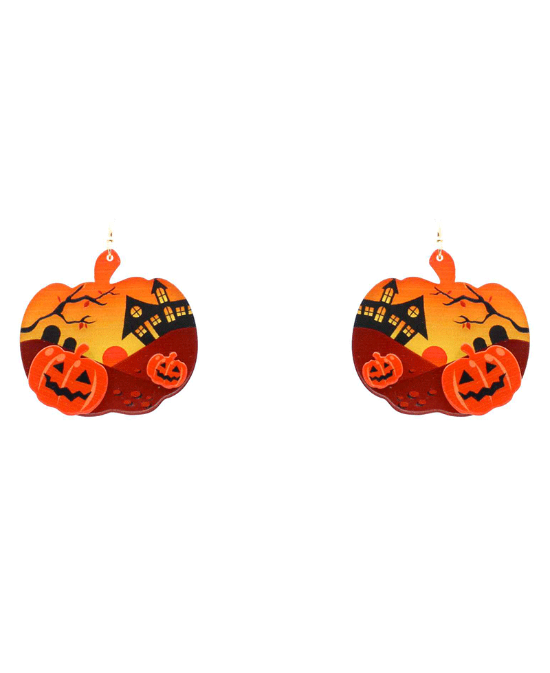 Pumpkin Acrylic Earring