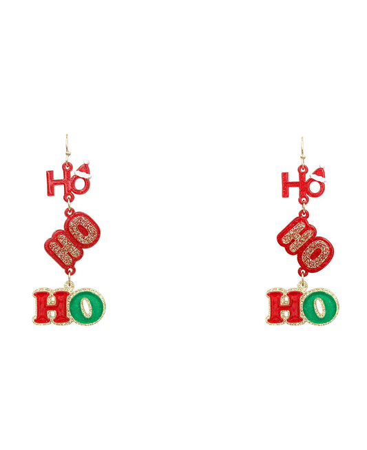 Christmas HOHOHO Acrylic Earring