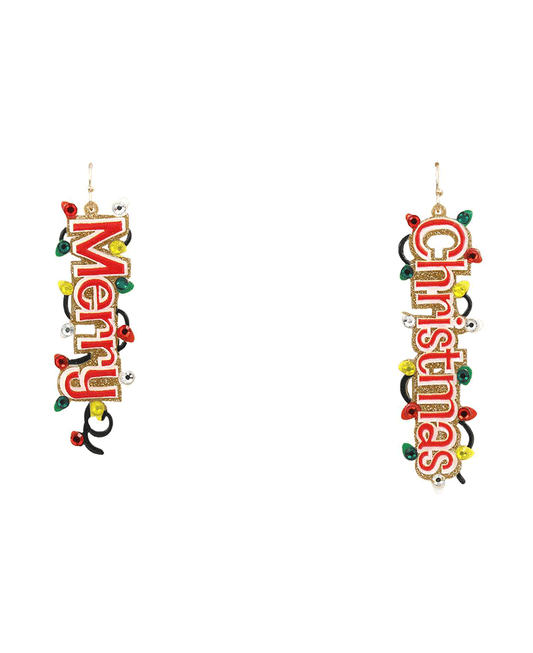 Merry Christmas Acrylic Earring