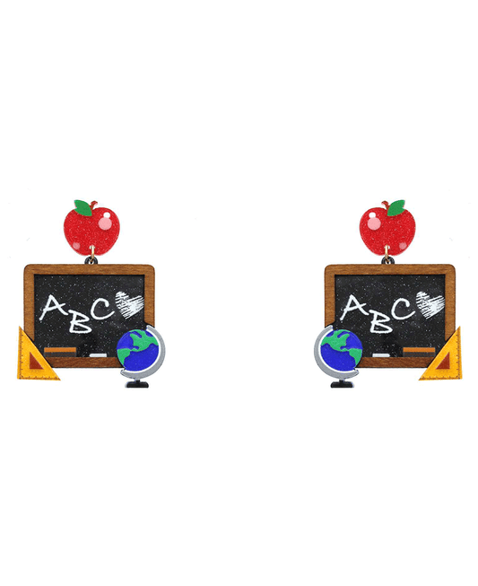 School Black Board Acrylic Earring