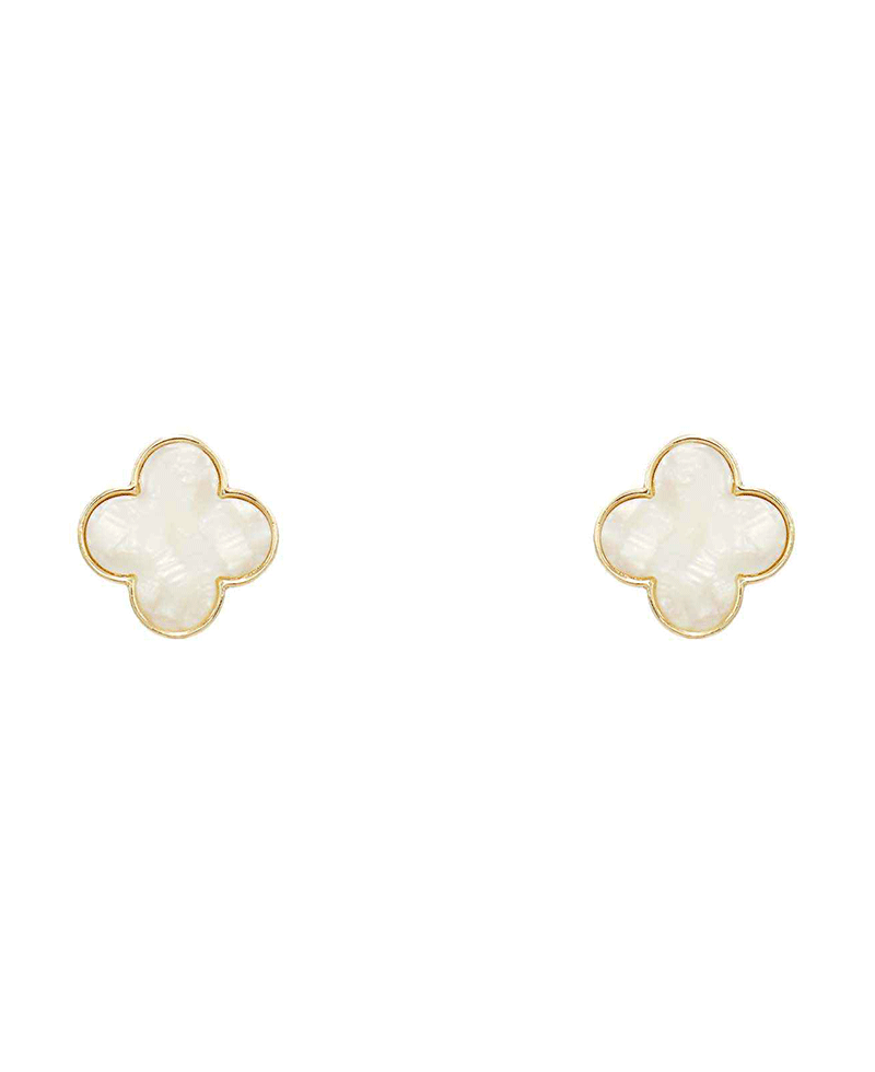 Clover Acetate Stud Earring