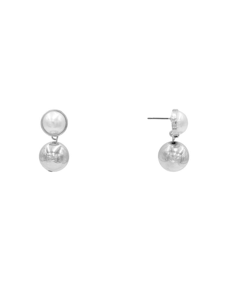 CCB Ball w/ Pearl Drop Earring - 1.25"