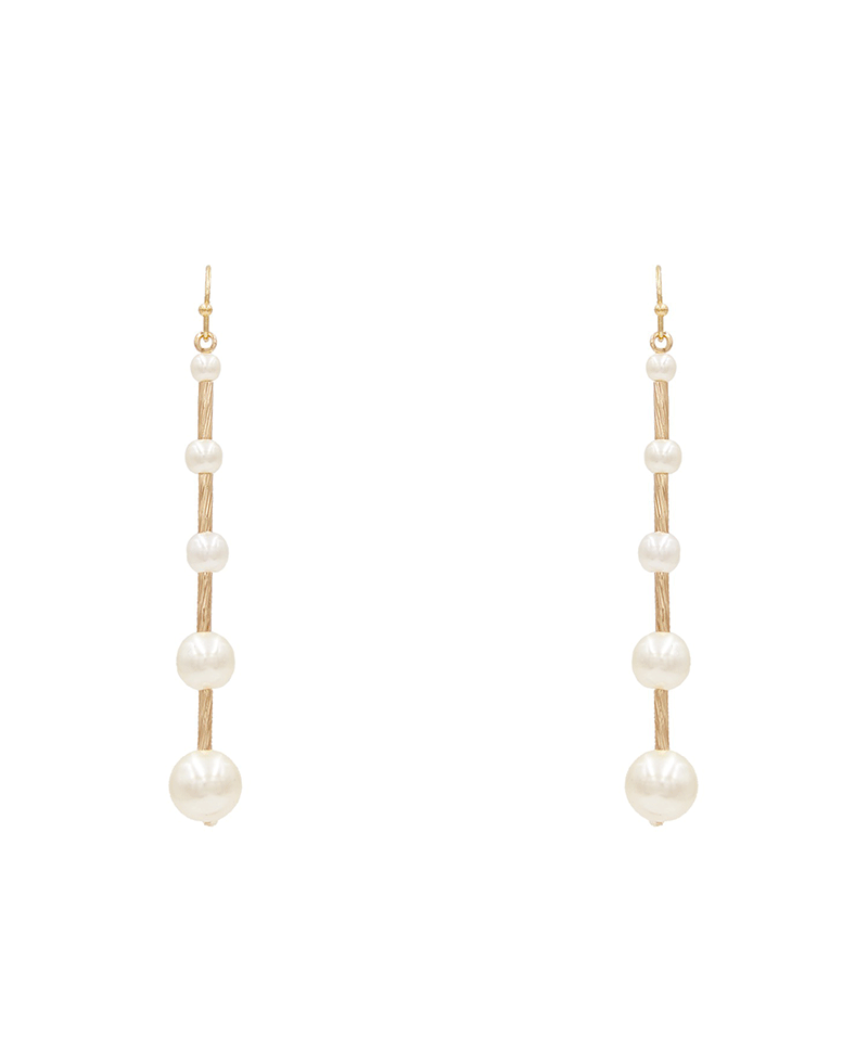 Multi Pearl Drop Earring - 3.0"