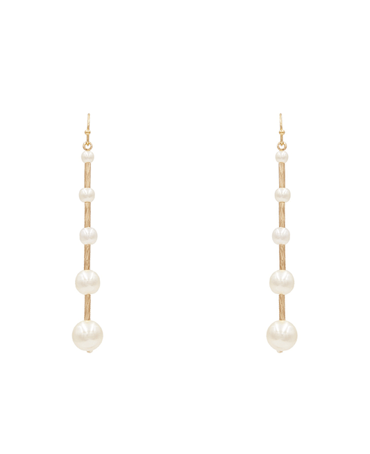 Multi Pearl Drop Earring - 3.0"