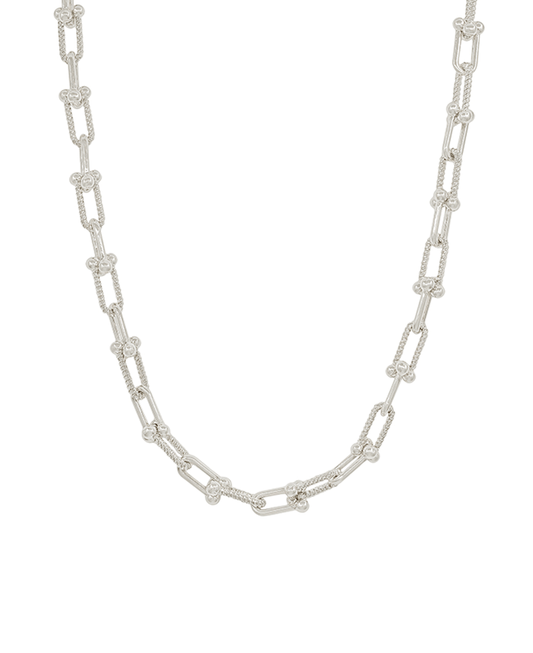 15mm Texture Metal Chain Short Necklace