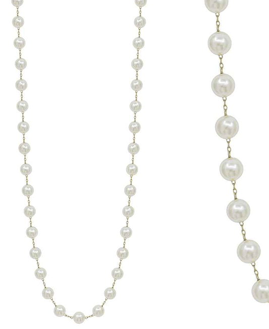 Chain w/ 10mm Pearls Necklace