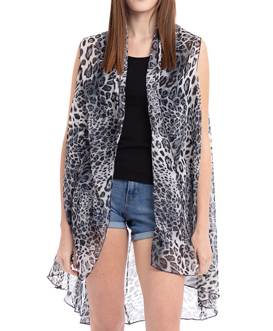 Mixed Animal Print Vest