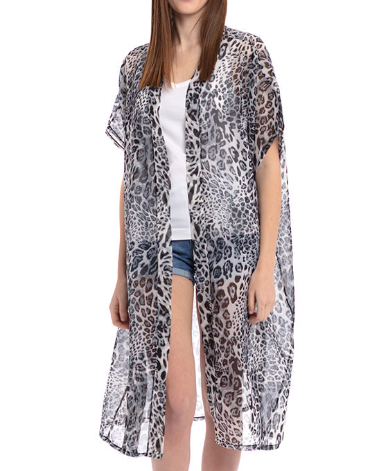 Animal Print Kimono