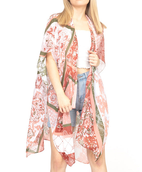 Paisley Multi Print Kimono