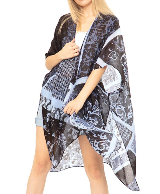 Paisley Multi Print Kimono