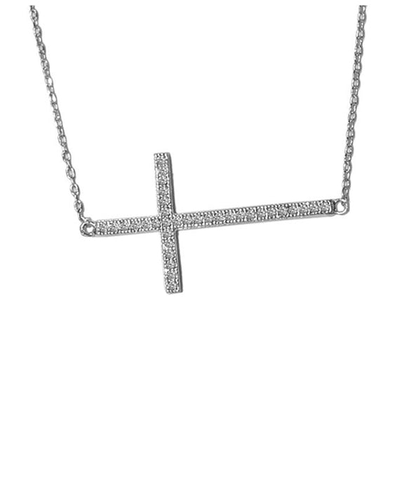 CZ Cross Necklace